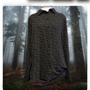 Route 66 Black Shirt with Gold Dots